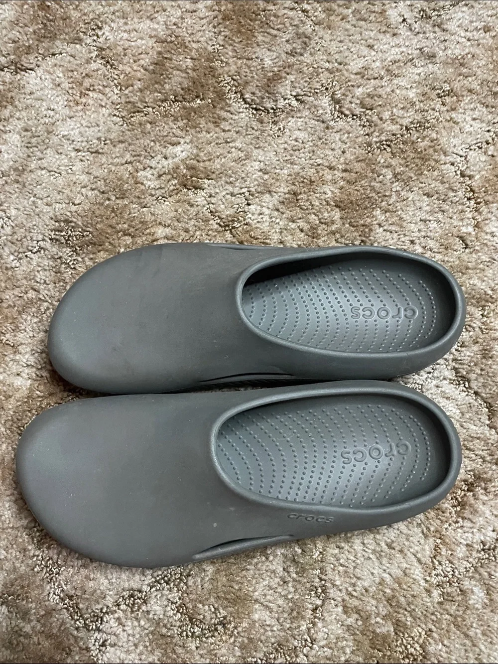 Crocs‎ Men's Espresso Slide Sandals US 13 Rubber Upper Slip On Solid Logo